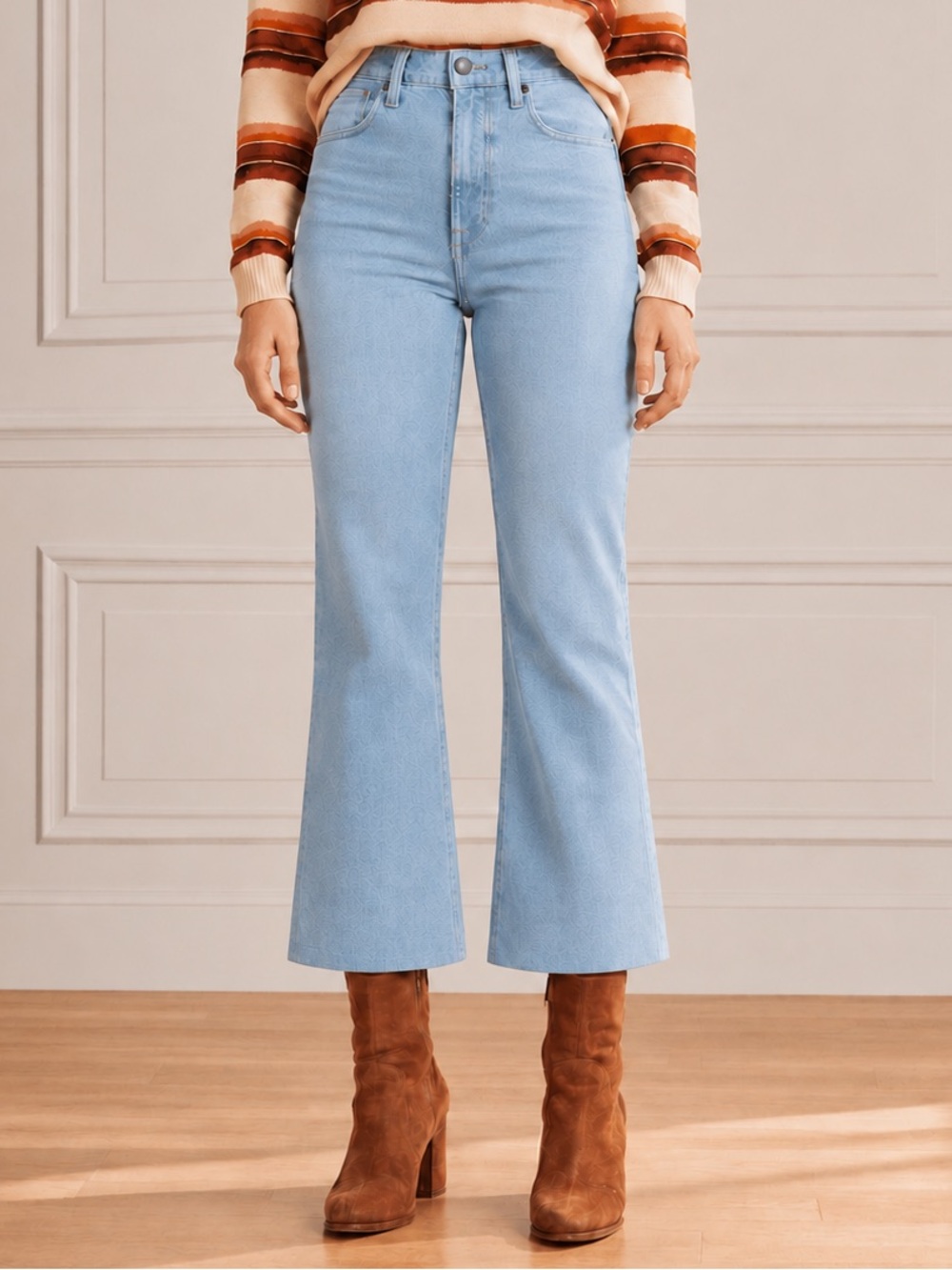 NWT Rag & Bone Justine Wide Leg Ankle Jeans Size 29 Broken Nelly Light Wash NEW